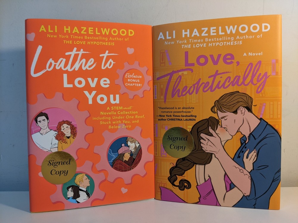 SIGNED Love Theoretically And Loathe To Love You by Ali Hazelwood Hardcover Auto