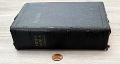 Handsize 1945 National Bible Press; Self Pronouncing KJV Study Helps; Color Maps