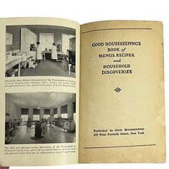 Good Housekeeping’s Menus Recipes & Household Discoveries 1920’s HC Cookbook