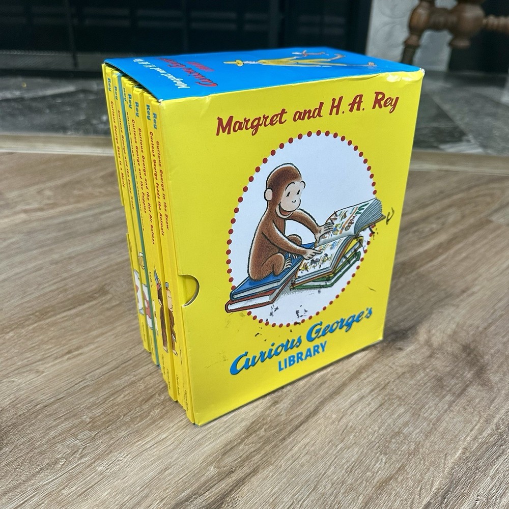 Curious George’s Library Box Set – Hardcover, by Margret Rey; H.A. – Very Good