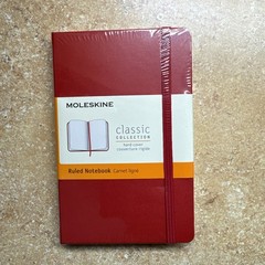 Moleskine Ruled Notebook, Hard Cover, 3.5″ x 5.5″ 192 Lined Pages Red