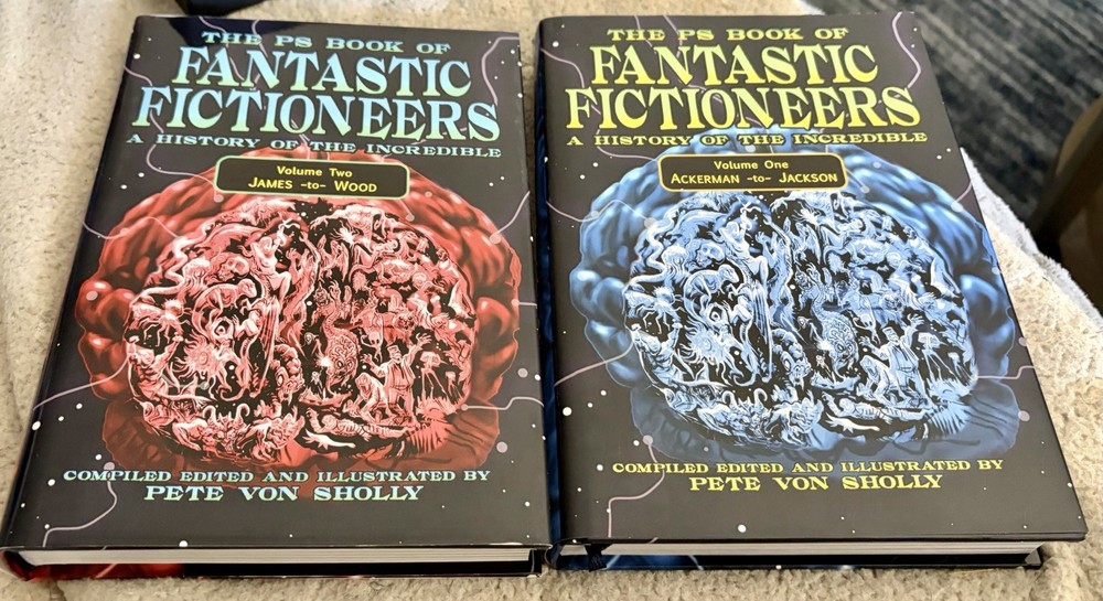 FANTASTIC FICTIONEERS – Pete Von Sholly – Vols 1 + 2 SLIPCASED PS Publishing OOP