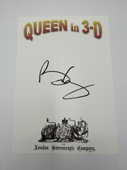 Brian May SIGNED BOOK Queen in 3-D BOHEMIAN RHAPSODY EDITION Hardcover