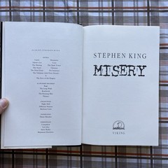 Misery by Stephen King (1987 Viking HCDJ 1st Edition 2nd Printing June Horror)