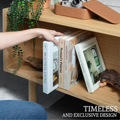 Decorative Books 4Pk Stackable Aesthetic Table Decoration Display Neutral Tones
