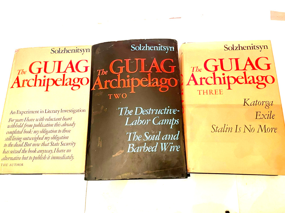 3 RARE! The Gulag Archipelago Volume 1 & 2 & 3 by Aleksandr Solzhenitsyn 1974 HC