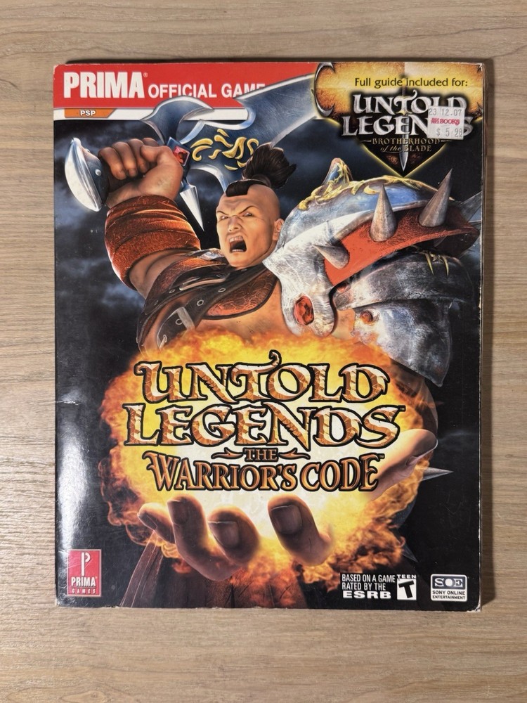 Untold Legends The Warriors Code Prima Official Game Strategy Guide PSP 2006