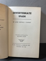 Invertebrate Spain by José Ortega y Gasset 1937 First Edition Hardcover