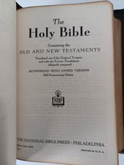 HOLY BIBLE KJV Self Pronouncing 1950’s National Bible Press Genuine Leather VTG