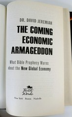 The Coming Economic Armageddon by David Jeremiah 2010 HCDJ Near Mint Cond