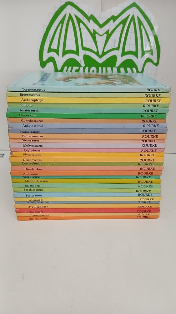 Rare Vintage Lot Of 29 Rourke Hardcover Dinosaur Library Series Books Set