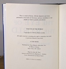 The Eye of the World by Robert Jordan Book Club Edition Hardback 1990 Tor