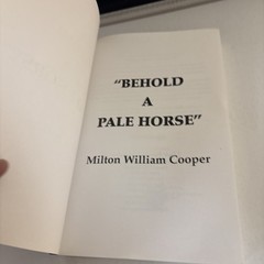 Behold a Pale Horse by William Cooper (1991, Trade Paperback) REVISED 2020