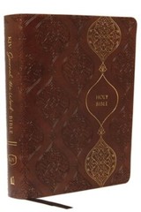 KJV, Journal the Word Bible, Imitation Leather, Brown, Red Letter Edition,: New
