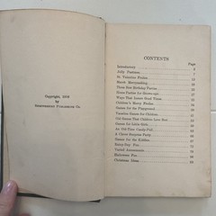 Parlor Games and Parties, vintage, c. 1916, by Case, hardback