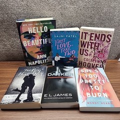 Lot Of 6, Mixed Authors Book Tok Collen Hoover, E. L. James, Hello Beautiful