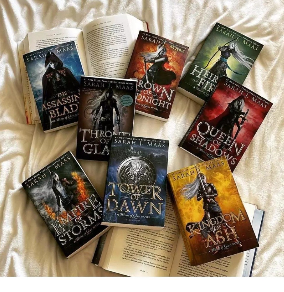 Throne Of Glass Series Collection 8-Book Set by Sarah J. Maas via DHL Express