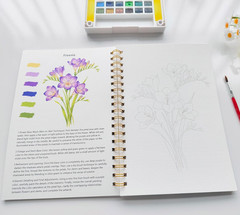 Watercolor Workbook, Water Coloring Book for Adult &Teens Beginners,15 Beautiful