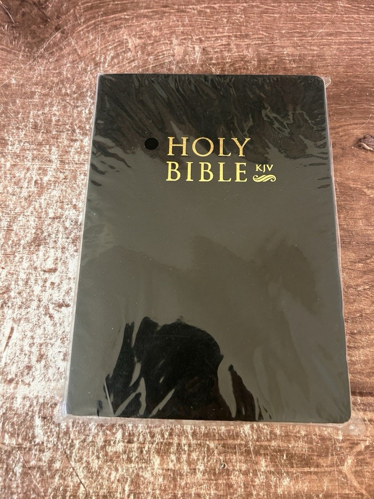 Holy Bible King James Version KJV Black Faux Leather Bound. Brand New Sealed