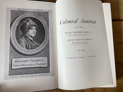 Colonial America by Barck Jr. & Lefler (1959) Published by The Macmillan Company