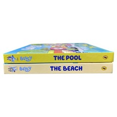 Bluey Board Book Set x 2 The Pool The Beach Hardcover Kids TV Series Picture Lot