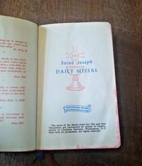 Saint Joseph Daily Missal Rev. Hugo H. Hoever 1961 Revised Edition Catholic Book