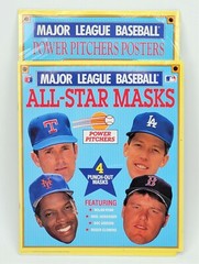 MLB ALL-STAR MASKS AND POSTER BOOKS – 8 BOOKS! – FULL SET! – NEW IN WRAP!