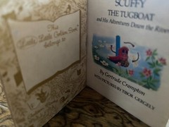 Scuffy the Tugboat & His Adventures HC 1955 Measures 2.75X2.75 Little Golden Bk