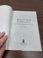 Botany for Gardeners Brian Capon 1990 2nd Printing Illustrated Timber Press