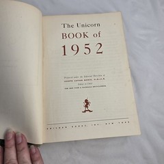 The Unicorn Book Of 1952 Outstanding Events of the Year By Joseph Morse 1953