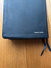 Holy Bible Kenneth Copeland Reference Ed KJV Red Letter GENUINE Leather 1991 VG