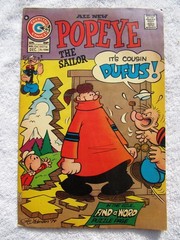 POPEYE THE SAILOR 126 VG+ Dec 1974 CHARLTON COMICS Cousin Dufus Cartoons Book