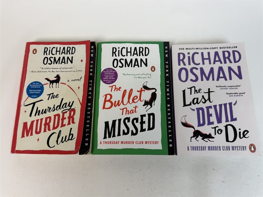 Richard Osman * Lot 3 Thursday Murder Club Bullet that Missed Last Devil to Die