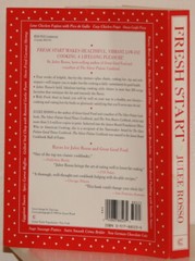 1st Edition 1996 Fresh Start Cookbook by Julee Rosso Day to Day Menus 334 Pages