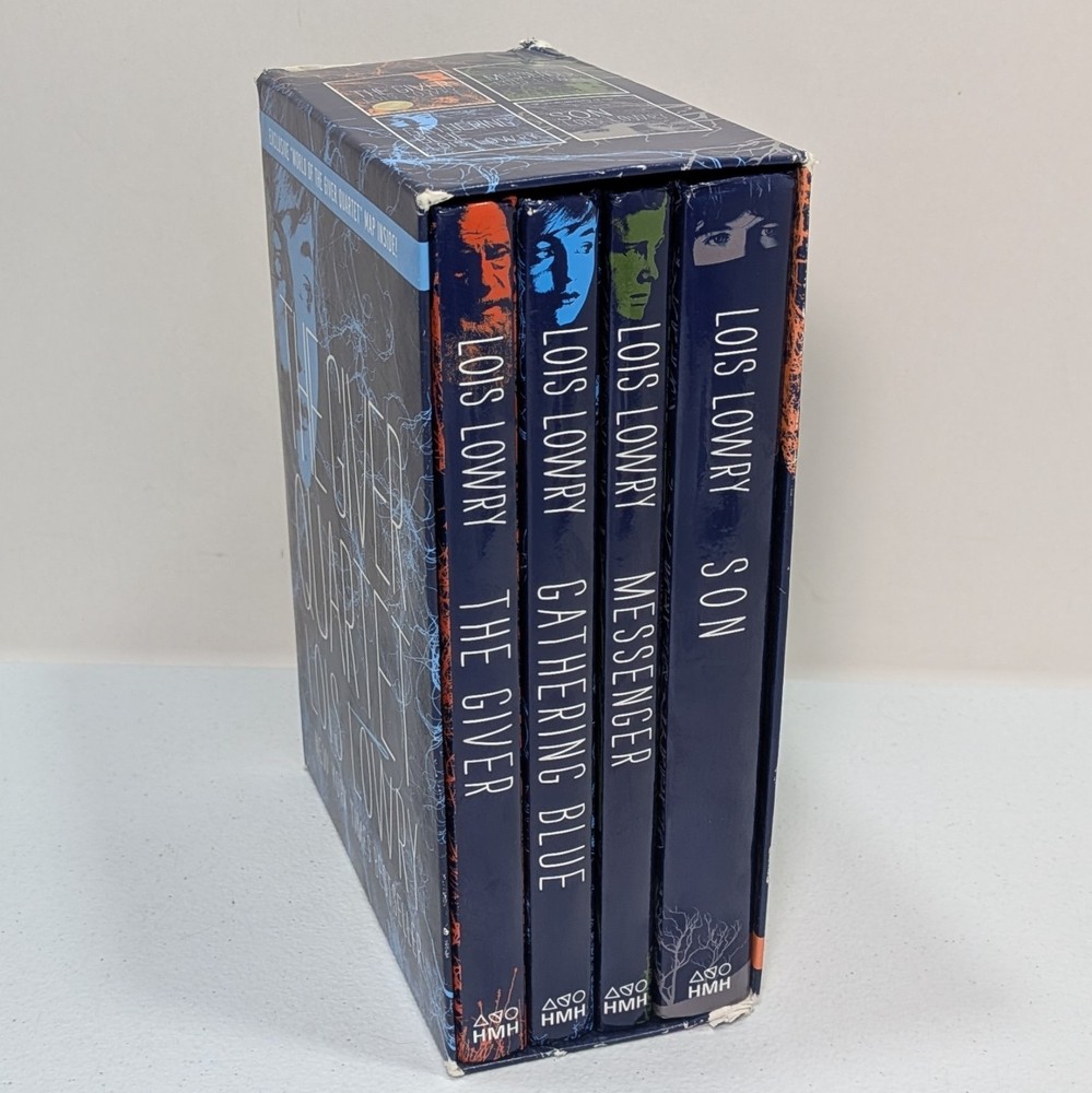 The Giver Quartet Boxed Set By Lois Lowry 4 Hardback Book Box Set w/ Rare Map