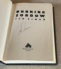 Ted SIMON — Burning Sorrow (Thriller) — 1990 SIGNED 1st Edition Hardcover