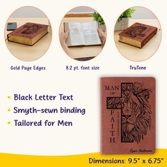 Personalized Bible for Men, ESV Men’s Study Bible, Bible for Men Name Engraved