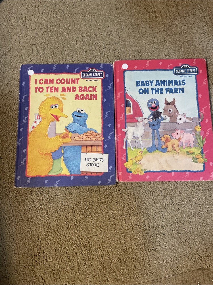 Sesame Street Book Club 1992- Lot Of 2- Hardcover