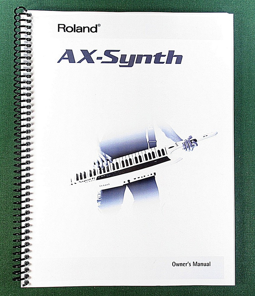 Roland AX-Synth Owner’s Instruction Manual: 44 Pages & Protective Covers!