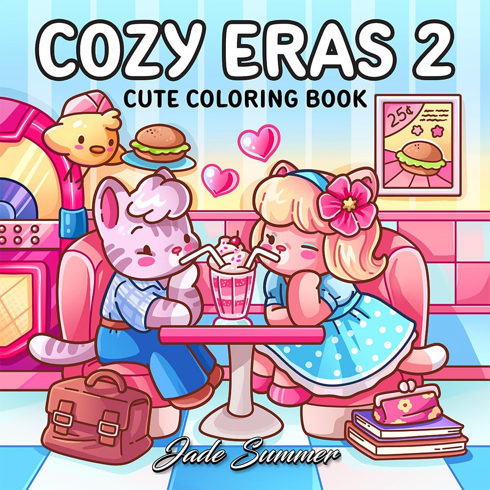 Cozy Eras 2: Cute Coloring Book for Adults and Teens with Charming Characters an