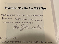 Trained to Be an OSS Spy HAND SIGNED by Helias Doundoulakis Great Inscription