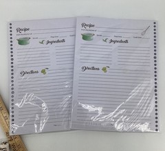 SOLIGT Blank Recipe Organizer Book Binder Double Sided Pages 240 Recipes W/Tabs