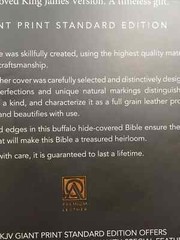 Buffalo-hide Genuine Leather ~ KJV Giant/Large Print Bible Thumb-Index