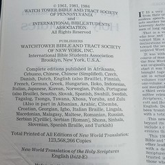 New World Translation of Holy Scriptures 1984 Watchtower Bible & Tract Society