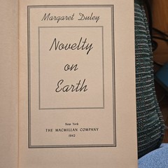 Novelty on Earth 1942 Hardcover Margaret Duley The Macmillan Company English