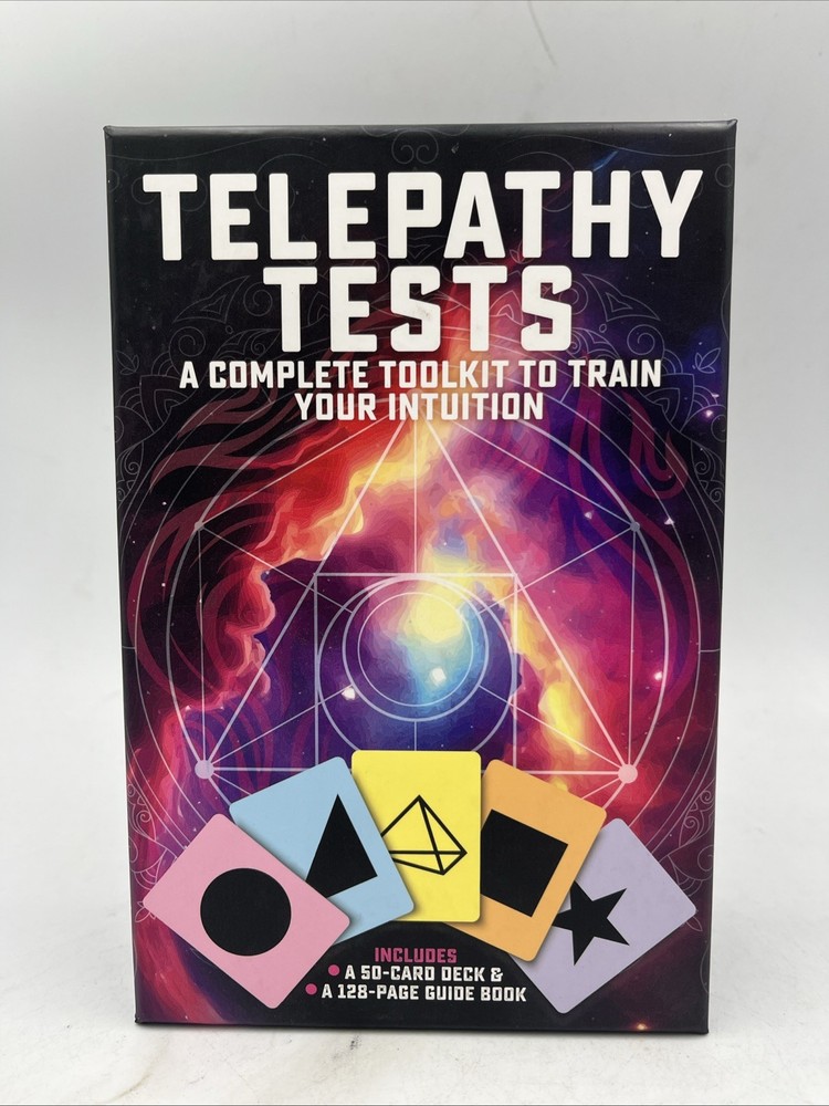 Telepathy Tests • Book & 50 Card Deck • Toolkit To Train Intuition • Brand New!
