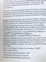Marilyn A BIOGRAPHY Norman Mailer First Edition Paperback 1974