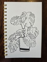 House Plants Coloring books for adults. A5 Size Coloring Book 8.5 in X 5.5 in.