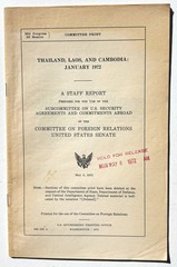 Congressional Subcommittee Hearings and Reports – Vietnam/Indochina