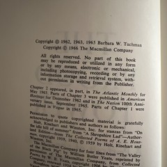 The Proud Tower Barbara W. Tuchman 1966 First Printing The Macmillan Company